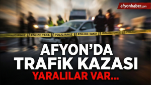 Afyonkarahisar’da Kontrolden Çıkan Araç Elektrik Direğine Çarpıp İkiye Yaraladı